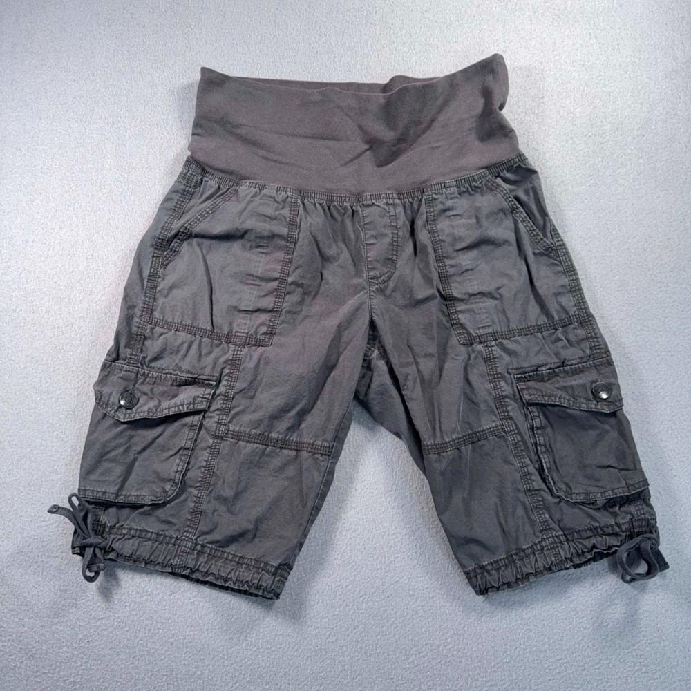 Calvin Klein Performance Maternity Cargo Shorts S Black 30x11 Stretch Waist
